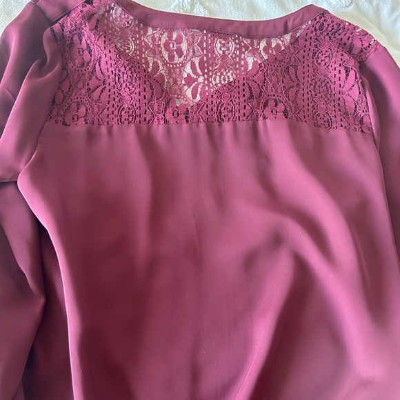 Candies XL long sleeve maroon top - Picture 4 of 5